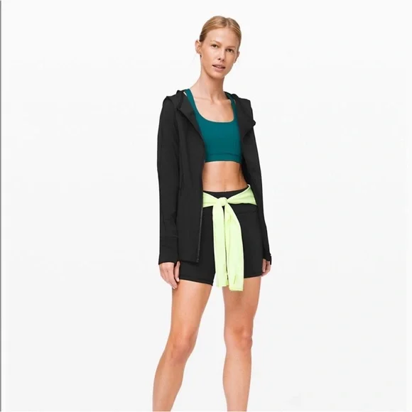 Lululemon Every Journey Hoodie Asymmetrical Zip Black Sz 2